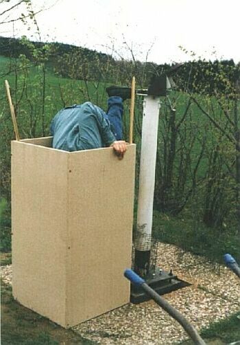 Feinarbeiten an der Schalung